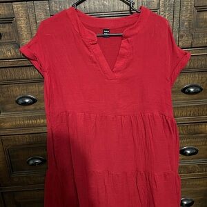 Knox Rose Crimson Tunic Top